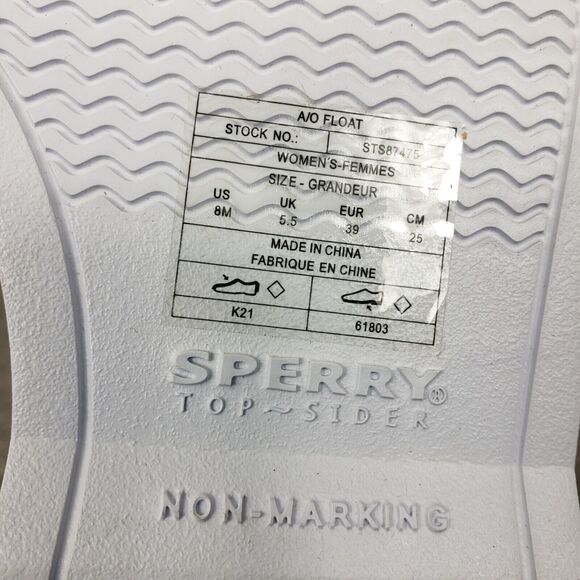 Sperry Top Sider Shoes Womens 8 M Peach Authentic Original Float Slip-On - Picture 9 of 12